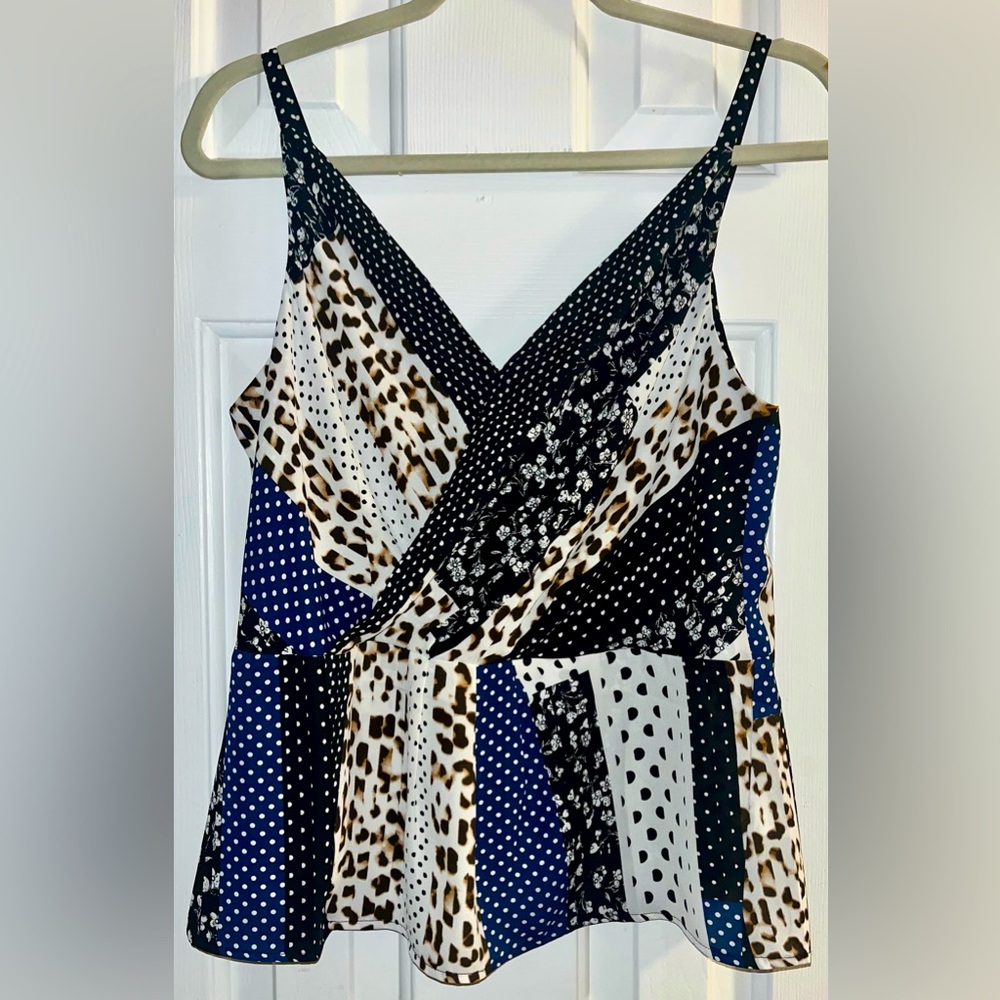 Cabi Crossover Cami Women’s Size 6 multi pattern